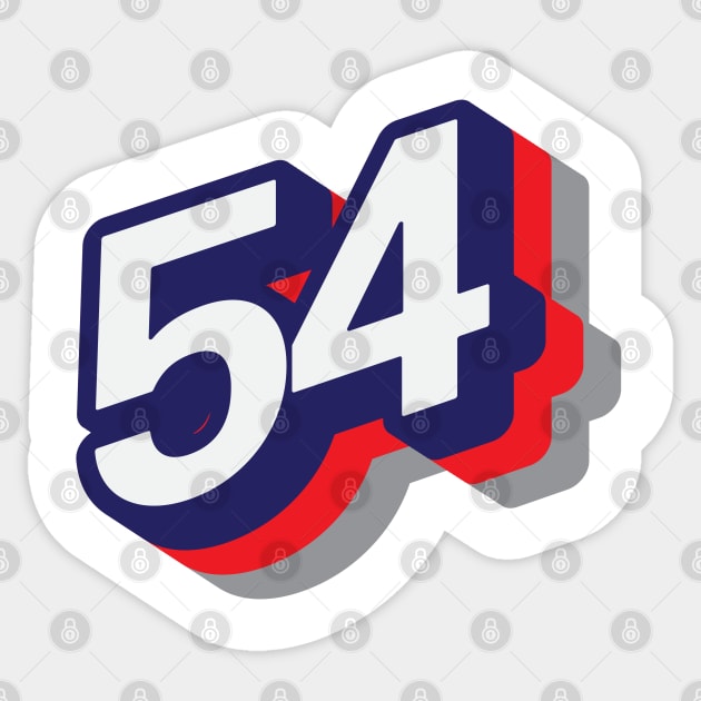 54 Sticker by MplusC